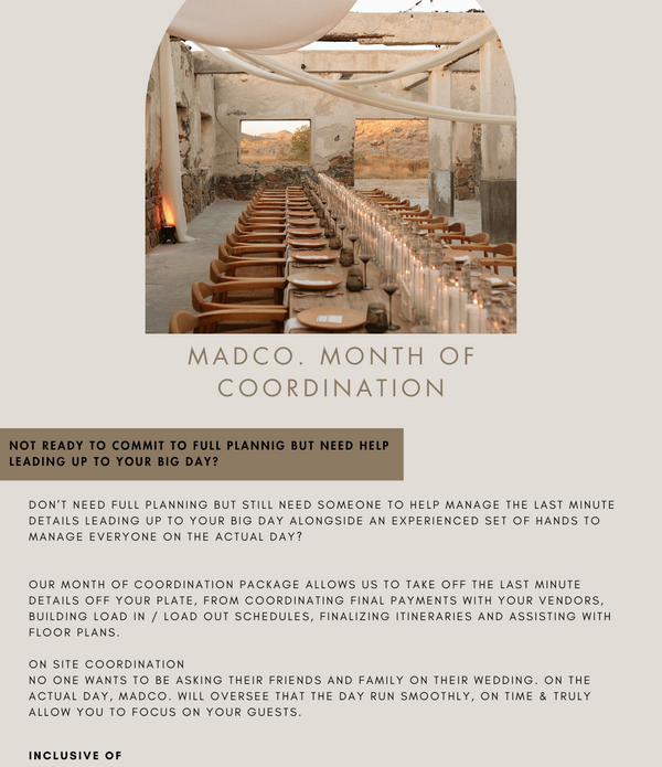 MADCo. Team Month-of-Coordination MADCo. Team Month-of-Coordination